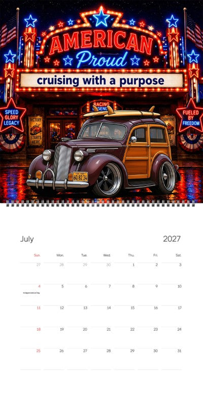2027 Woodie Neon Calendar 6Q8234-CA