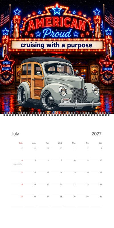 2027 Woodie Neon Calendar 6VYD728-CA