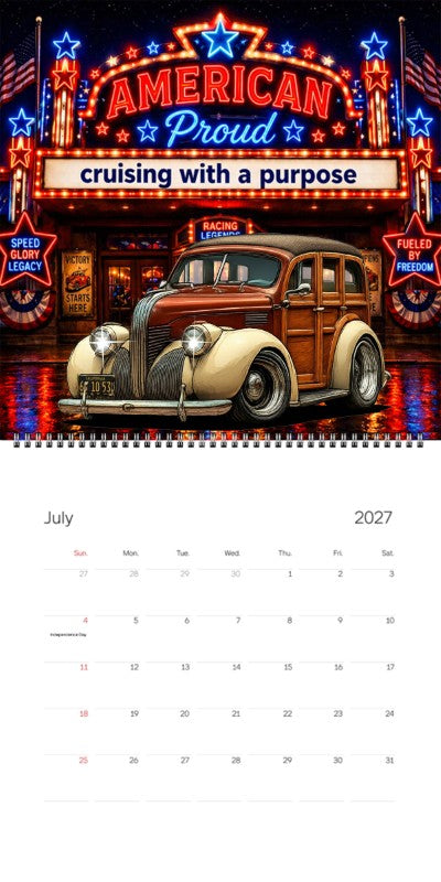 2027 Woodie Neon Calendar 6Y1053-CA