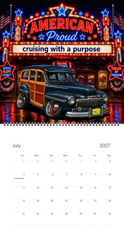 2027 Woodie Neon Calendar 79M217-CA