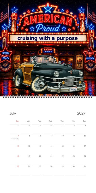 2027 Woodie Neon Calendar 7AMU462-CA