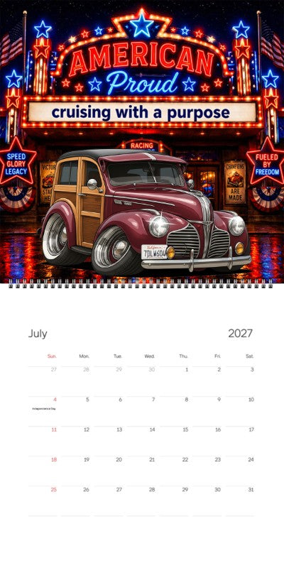 2027 Woodie Neon Calendar 7DLW604-CA
