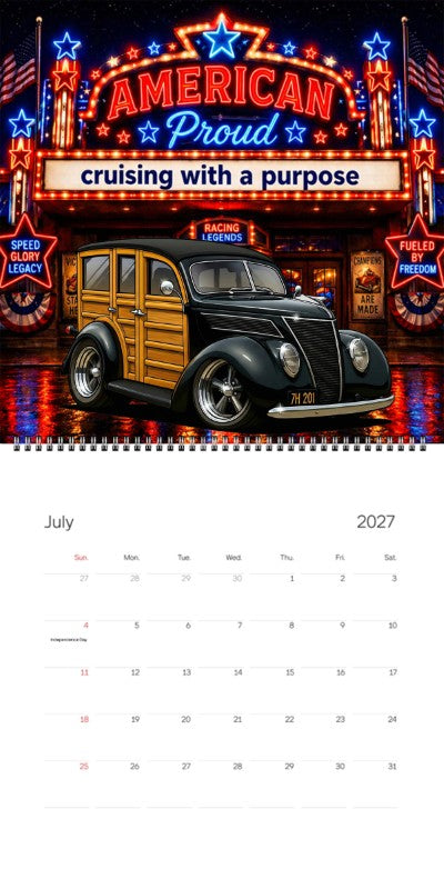 2027 Woodie Neon Calendar 7H201-CA