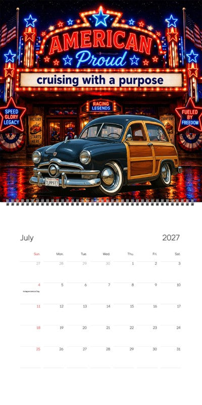 2027 Woodie Neon Calendar 7LPP977-CA