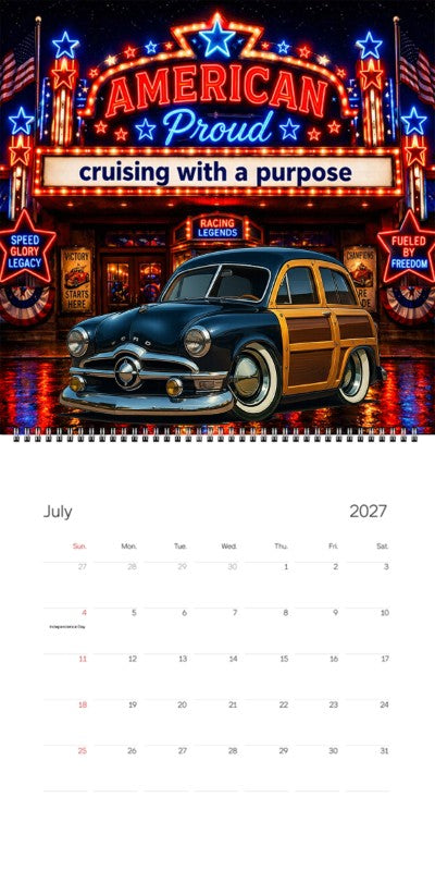 2027 Woodie Neon Calendar 7YOS690-CA