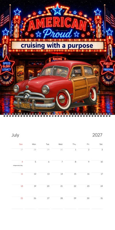 2027 Woodie Neon Calendar 81P632-CA