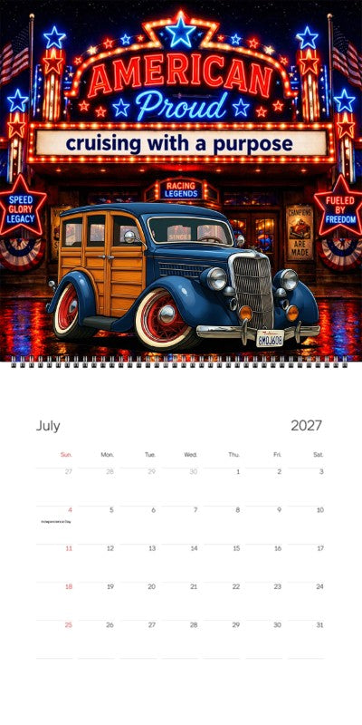 2027 Woodie Neon Calendar 8MQJ608-CA