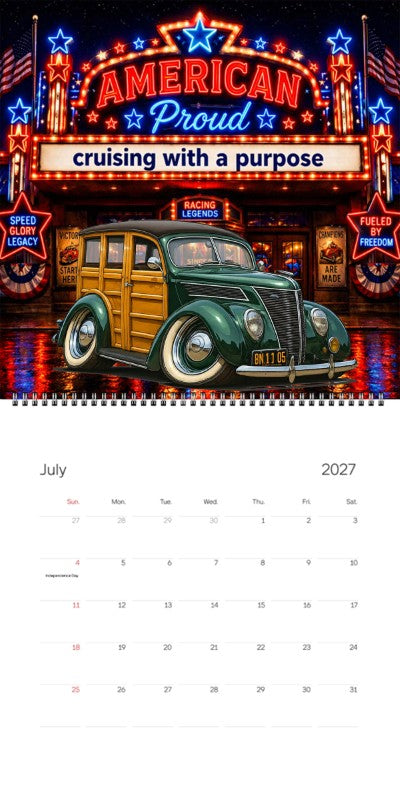 2027 Woodie Neon Calendar 8N1105-CA