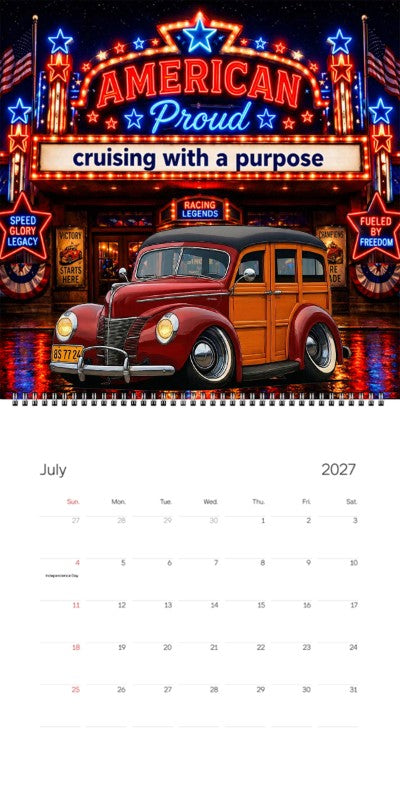 2027 Woodie Neon Calendar 8S7724-CA