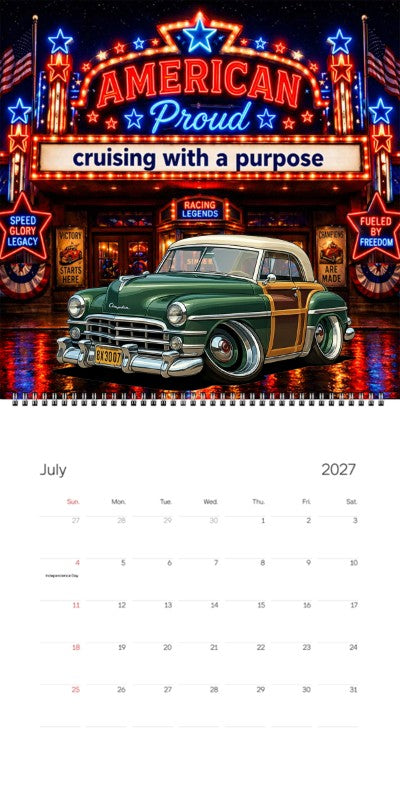 2027 Woodie Neon Calendar 8X3007-CA