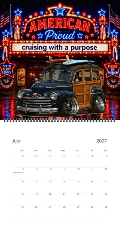 2027 Woodie Neon Calendar 90G463-CA