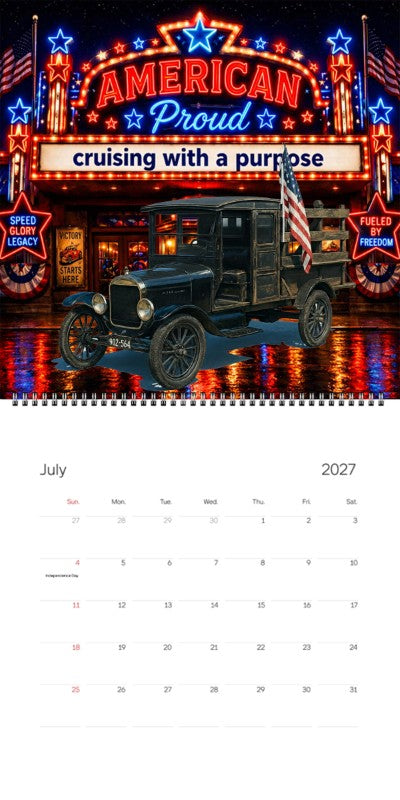 2027 Woodie Neon Calendar 912564-CA