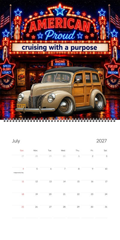 2027 Woodie Neon Calendar 99B111-CA