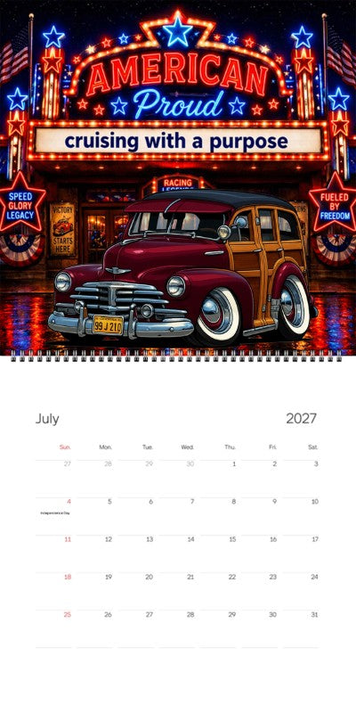 2027 Woodie Neon Calendar 99J210-CA