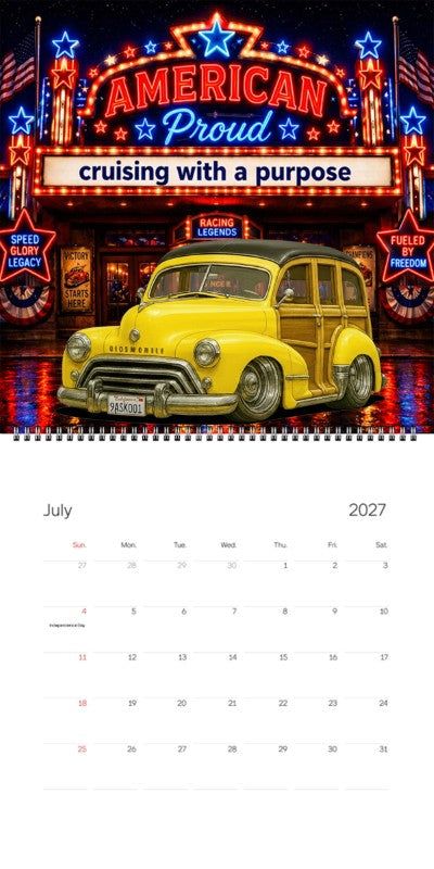 2027 Woodie Neon Calendar 9ASK001-CA