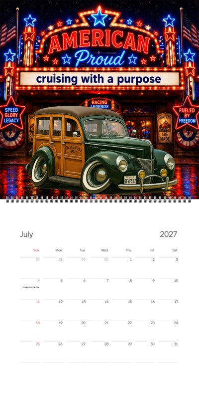 2027 Woodie Neon Calendar 9FVF557-CA