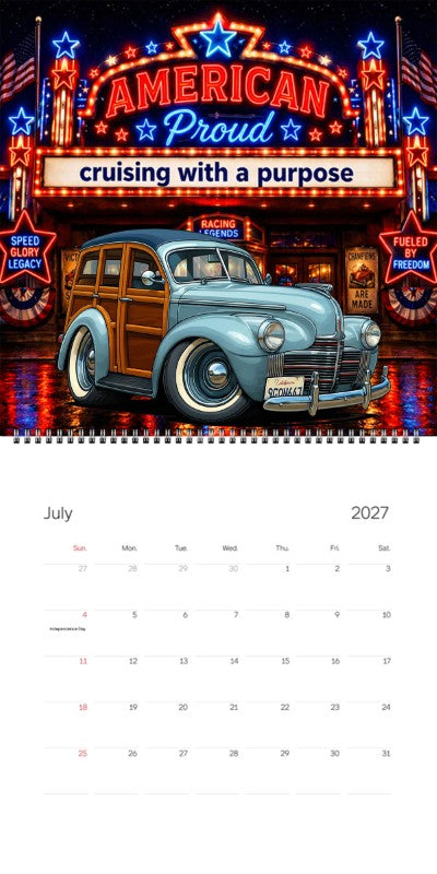 2027 Woodie Neon Calendar 9GQN667-CA