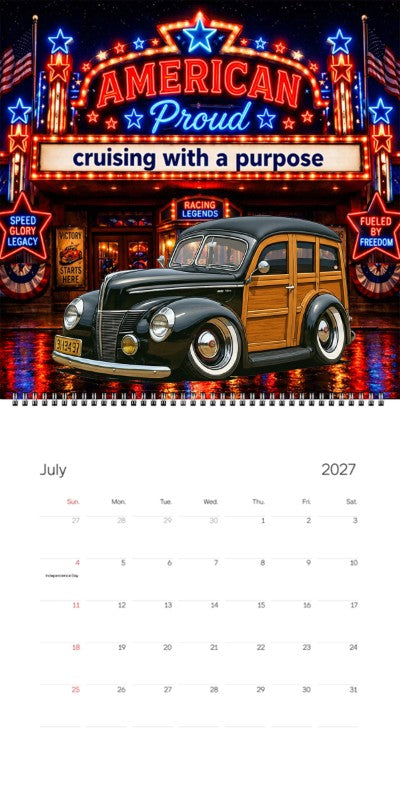 2027 Woodie Neon Calendar 9H3497-CA