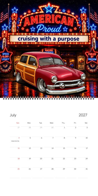 2027 Woodie Neon Calendar 9KBA527-CA
