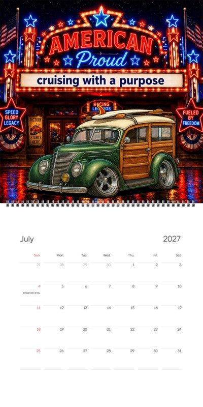 2027 Woodie Neon Calendar 9NXA531-CA