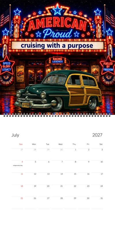 2027 Woodie Neon Calendar 9P1950-CA