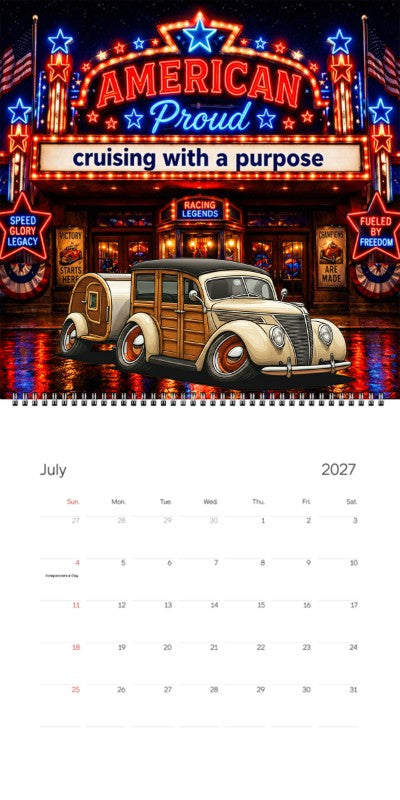 2027 Woodie Neon Calendar 9TZA474-CA