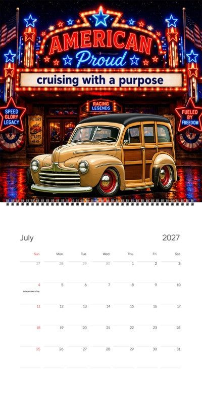 2027 Woodie Neon Calendar AKA6146-AZ