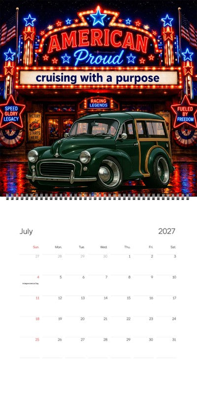 2027 Woodie Neon Calendar AMS01-CA