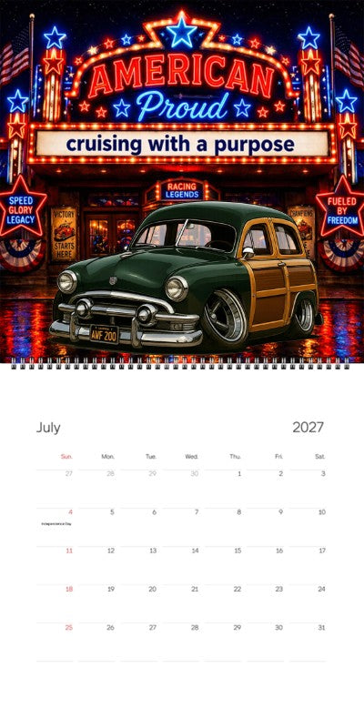 2027 Woodie Neon Calendar AWF200-CA