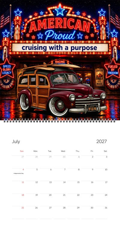 2027 Woodie Neon Calendar BF0046-CA