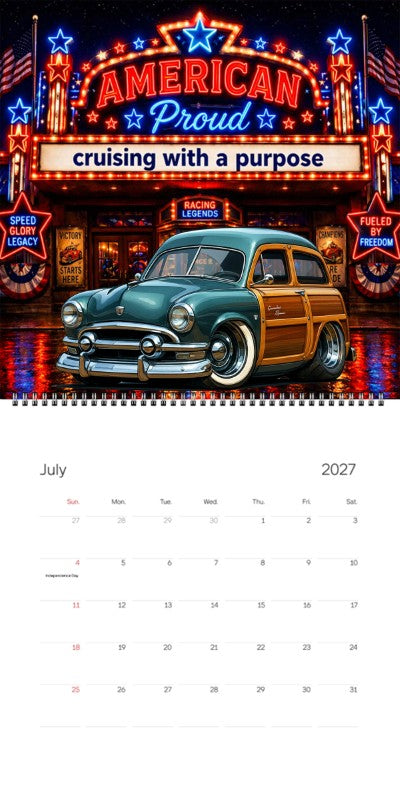2027 Woodie Neon Calendar BHE7363-AZ