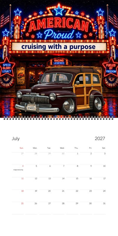 2027 Woodie Neon Calendar BUWOODY-CA