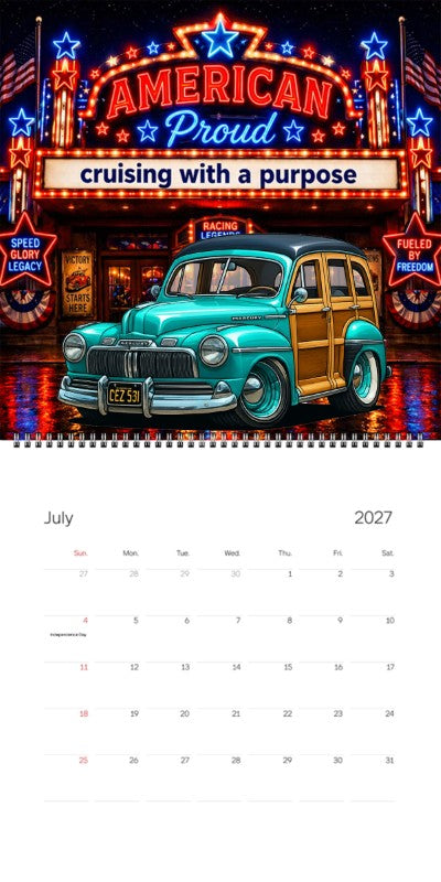 2027 Woodie Neon Calendar CEZ531-CA