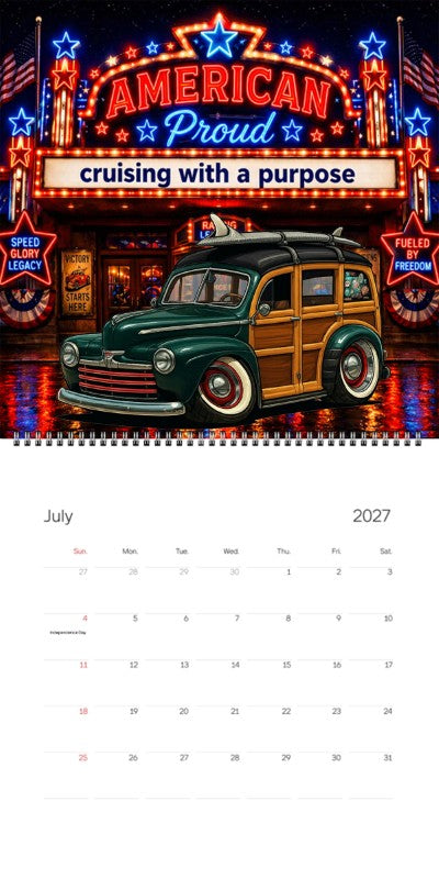 2027 Woodie Neon Calendar DCFD46-CA