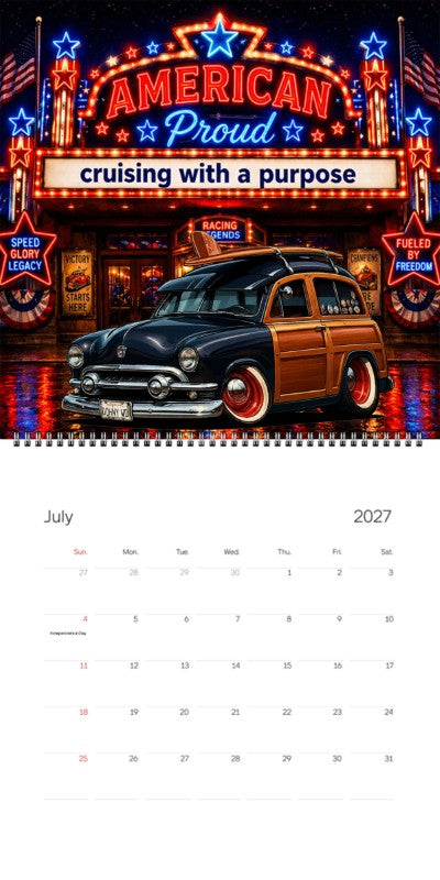 2027 Woodie Neon Calendar DOHNYWD-CA