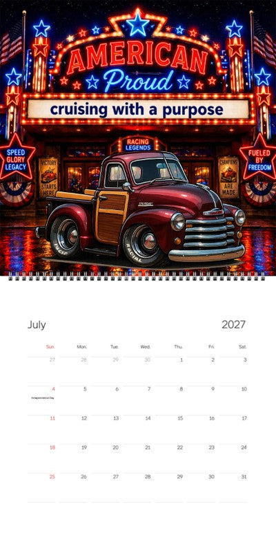 2027 Woodie Neon Calendar F21198-CA