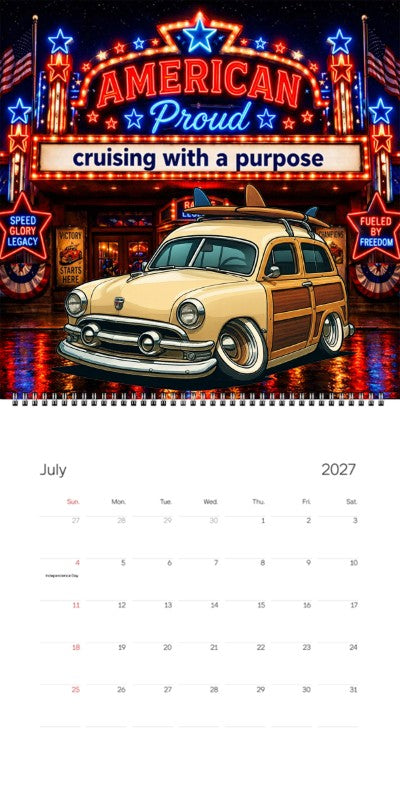 2027 Woodie Neon Calendar FWOOD51-CA