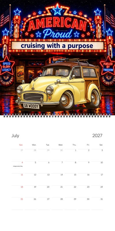 2027 Woodie Neon Calendar GBWOODY-UK