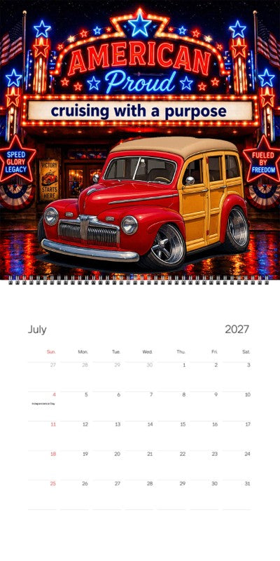 2027 Woodie Neon Calendar GOTWUD-CA
