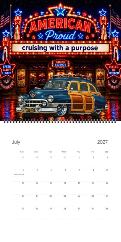 2027 Woodie Neon Calendar GWB038-CA