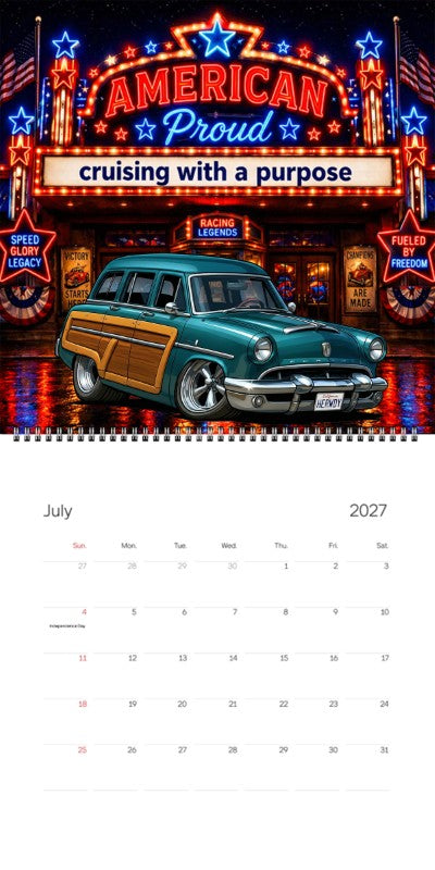 2027 Woodie Neon Calendar HERWDY-CA