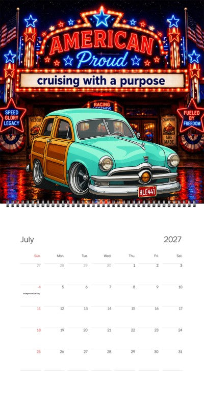 2027 Woodie Neon Calendar HLE441-CU