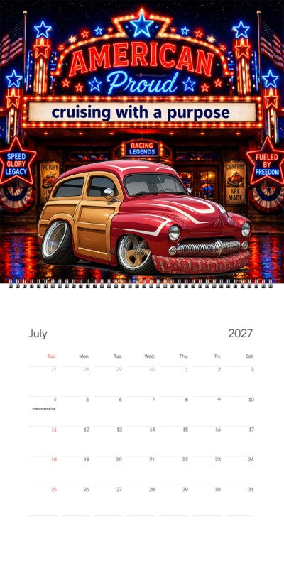 2027 Woodie Neon Calendar HTRDWDY-CA