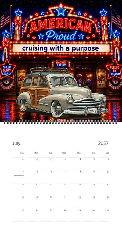 2027 Woodie Neon Calendar HVB734-CA