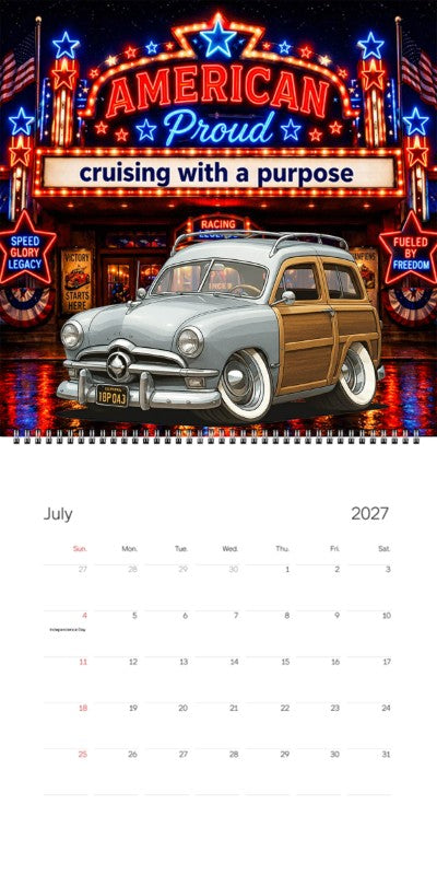 2027 Woodie Neon Calendar IBP043-CA