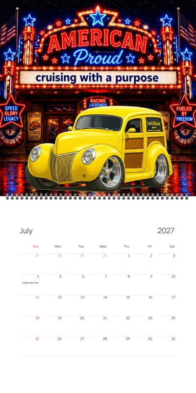 2027 Woodie Neon Calendar IRONWD-CA
