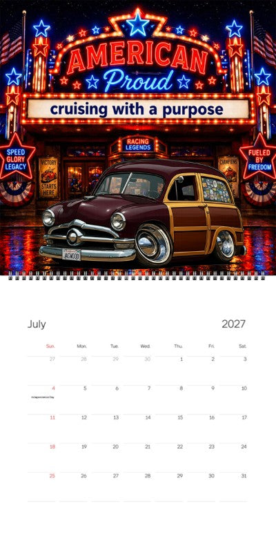 2027 Woodie Neon Calendar JAGWOOD-CA