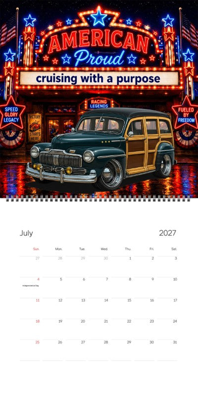 2027 Woodie Neon Calendar KLWOODY-CA