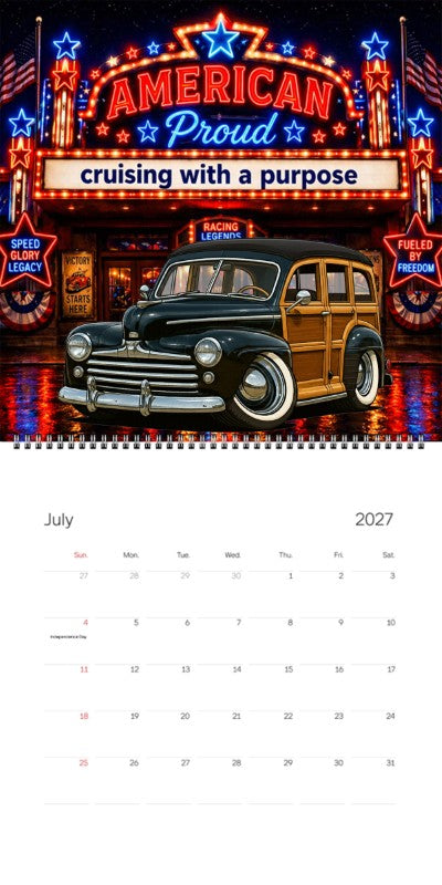 2027 Woodie Neon Calendar KNOTY47-CA