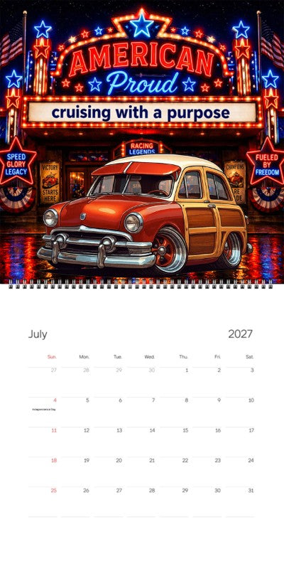 2027 Woodie Neon Calendar NDLSSMR-CA